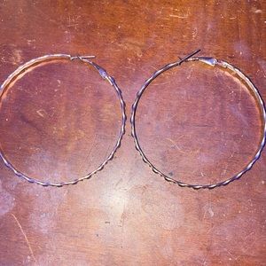 Rose gold textured earrings